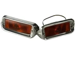 Pair Of 1965-1966 Ford F100 Park Light Lh Used SAE-PI-65 Tk L/r Assembly Bezel. Fixed Price $115.00.