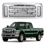 Chrome Front Grille Xlt Fits Ford F250 F350 F450 F550 Super Duty 2008 2009 2010. Fixed Price $219.99.