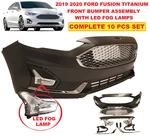 Fits 2019 2020 Ford Fusion Titanium Front Bumper Led Fog Lamps Chrome Honeycomb. Fixed Price $699.00.