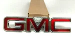 2007-2014 Gmc Yukon Xl Acadia Front Grille Emblem Nameplate Red New Oem 19421090. Fixed Price $135.41.