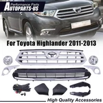 11PCS For Highlander 2011-2013 Bumper Chrome Grille Mesh Fog Lights Lamps Kit Us. Fixed Price $109.89.