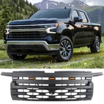 Front Grille Fit For Chevrolet Chevy Silverado 1500 2023-2024 Black W/led. Fixed Price $155.00.