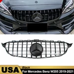 Black Bumper For Mercedes Benz W205 C300 C200 C43 W/star Grille 2019-2021. Fixed Price $85.10.
