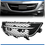 Front Bumper Grille With Chrome Surround Center Molding For Mazda CX-9 2010-2012. Fixed Price $129.00.