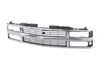 Chrome Grille W/black Insert For 94-99 Chevy C/k Pickup Suburban Tahoe Blazer. Fixed Price $125.47.