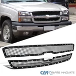 Fits 2003-2005 Silverado 03-06 Avalanche Rivet Mesh Black Upper Grille Inserts. Fixed Price $104.45.