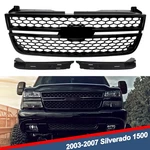 Honeycomb Grille Gloss Black For 2003-2007 Chevrolet Silverado 1500 2500. Fixed Price $129.99.