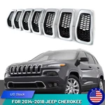For Jeep Cherokee 14-18 Front Grille Assembly Factory Style Chrome+black 7PCS. Fixed Price $47.56.