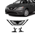 Front Chrome & Black Bumper Grille Fit 2016 2017 2018 Nissan Sentra 62310-3YU0A. Fixed Price $44.68.