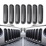 7PCS Front Insert Mesh Grille Trim Cover Fit Jeep Wrangler Jk 2007-18 Black Auto. Fixed Price $27.25.