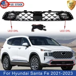 For 2021-2023 Hyundai Santa Fe Front Bumper Lower Grille With Drl Fog Light Set. Fixed Price $227.00.