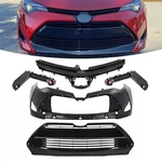 5PCS Front Bumper Cover+upper Lower Grill For 2017-19 Toyota Corolla Xle Ce. Fixed Price $187.14.