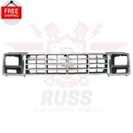 New Front Silver Grille Left Right Headlamp Door 1980-1986 Ford F-150 Bronco. Fixed Price $270.33.