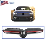 New Front Bumper Upper Main Grille With Led Light Bar Fits 2022- 24 Golf Gti MK8. Fixed Price $165.00.