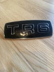 Triumph TR6 Chrome Back Enamelled Grille Badge Super Quality Brand New 625662 **. Fixed Price $53.80.