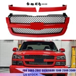 Grille Victory Red Front Upper For 2003-2007 Silverado 1500 W/ Black Mesh. Fixed Price $133.99.