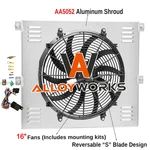 Aluminum Shroud Electric Fan 53-56 Ford F100 F150 F250 F350 Pickup L6 V8 Usa. Fixed Price $99.00.