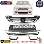 Front Grille Chrome Trim Fog Bezel Emblem Set For 2013-2015 Honda Accord (11PCS). Fixed Price $248.95.