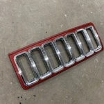 06 07 08 09 10 Jeep Commander Upper Front Grill Chrome Maroon Red Oem #0490. Fixed Price $99.00.