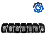 New Oem Mopar Set Of 7 Grille Insert Gloss Black 2014-2018 Cherokee 68303626AA. Fixed Price $195.46.