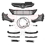 For 2014-2016 Elantra Upper Lower Chrome Grille Fog Lights Bumper Brackets 11PC. Fixed Price $139.00.