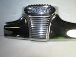 1947-1948 Ford Upper Grille Emblem- 6A8259 Excellent Great Chrome. Fixed Price $149.00.