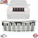 New Front Grille Assembly Chrome Plastic For 2006-2010 Jeep Commander CH1200303. Fixed Price $165.20.