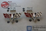 Chevy 350 Flag Front Fender Emblems Kit Set Malibu Nova Camaro Chevelle Impala. Fixed Price $55.29.