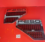 Set 2008 2009 2010 Ford Super Duty F250 Front Left Driver Fender Emblem Side Ome. Fixed Price $69.99.