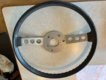Used 1970-1974 Challenger Cuda Black Steering Wheel Mopar 3575563 73992. Fixed Price $50.00.