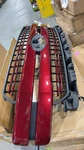 Front Bumper Grille Ford F150 F-150 2018-2020 Lariat Look Ruby Red&blk. Fixed Price $188.99.