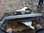94 Volkswagen Vw Eurovan Front Upper Bumper Grill W/ Emblem 701 853 653 Oem. Fixed Price $250.00.