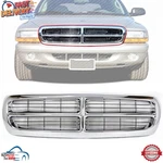 New Front Grille Chrome With Black For 1998-2003 Dodge Durango 1997-2004 Dakota. Fixed Price $129.33.