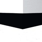 Mercer Quality Vinyl Cove Wall Base Rubber Molding 2IN X 4FT Black 5-PIECES. Fixed Price $15.00.