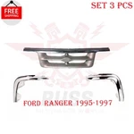 New Front Grille & Molding Chrome Set 3PC Fits 1995-1997 Ford Ranger 4WD. Fixed Price $152.33.